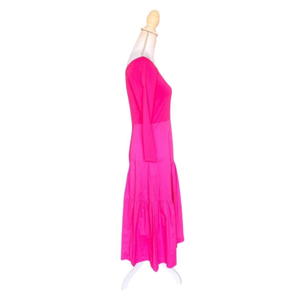 NWT Tuckernuck x Cameran Eubanks Marissa Dress Pink Midi Off Shoulder Pockets M - Picture 6 of 14